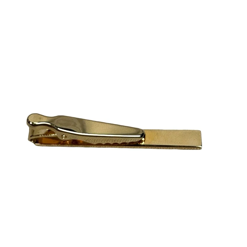 Vintage Christian Dior Mens Gold Silver Tone CD Logo Cufflinks and Tie Clip Set